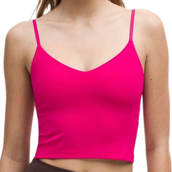 Lululemon Align Cropped Cami Tank Passionate Pink Sz 2 Nulu Activewear - Picture 3 of 8